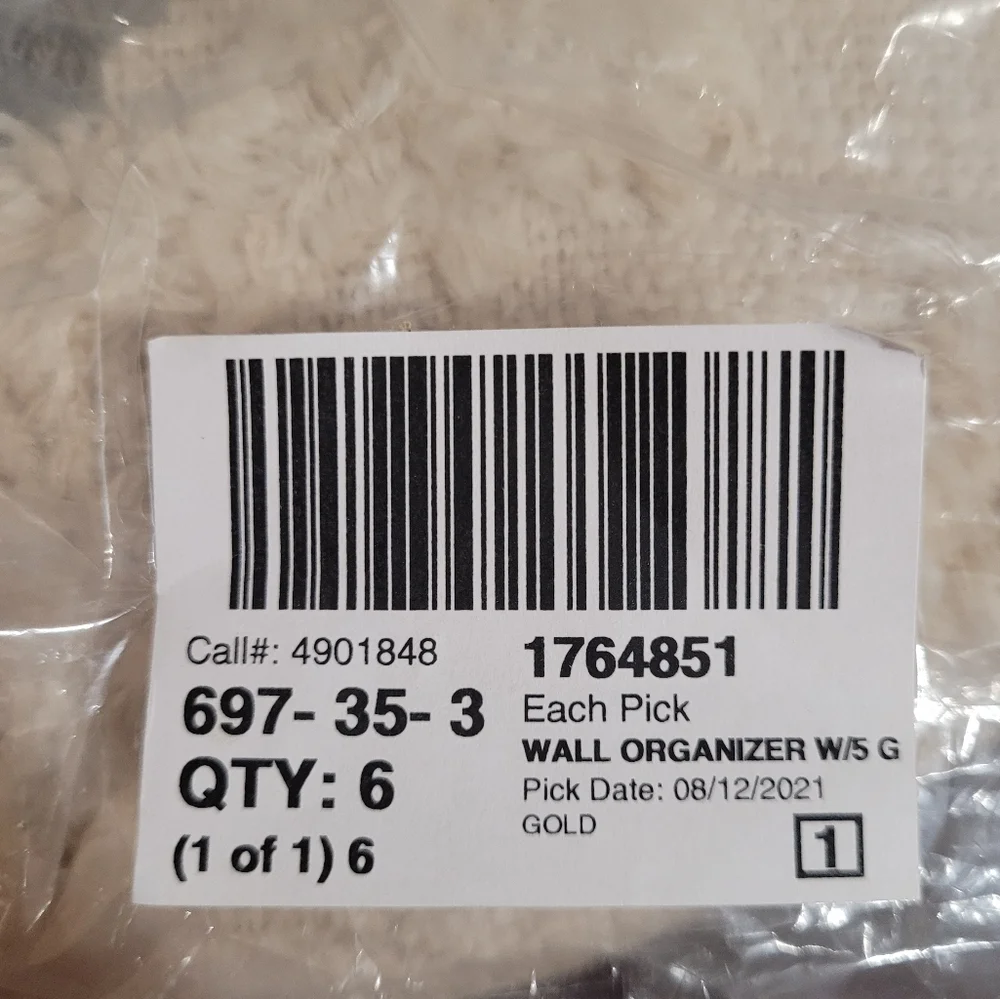 NWT Wall Organizer Gold like detail ✨️ - Picture 2 of 6